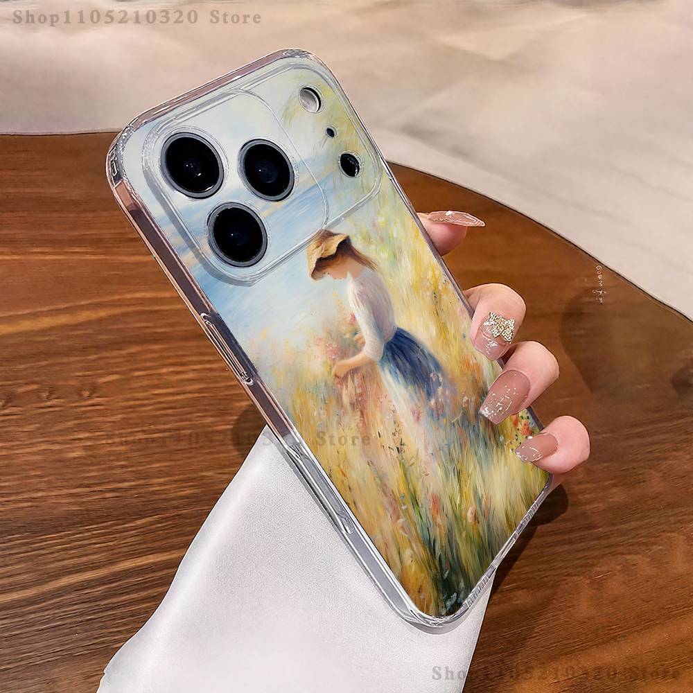 Pierre A-Auguste R-Renoir Phone Case iPhone17 16 15 14 13 12 11 Pro Max Plus Mini Clear Full Back Cover Silicone Soft Shell