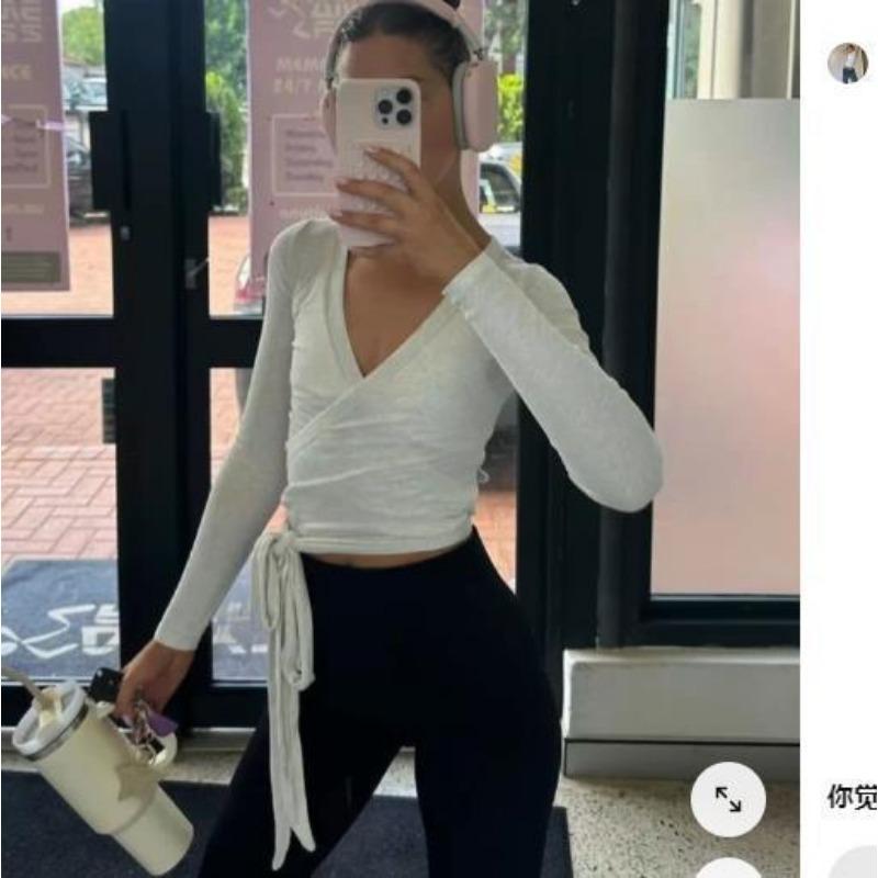 Весенний новый спортивный топ с длинными рукавами, женский модный и трендовый вязаный свитер S белый