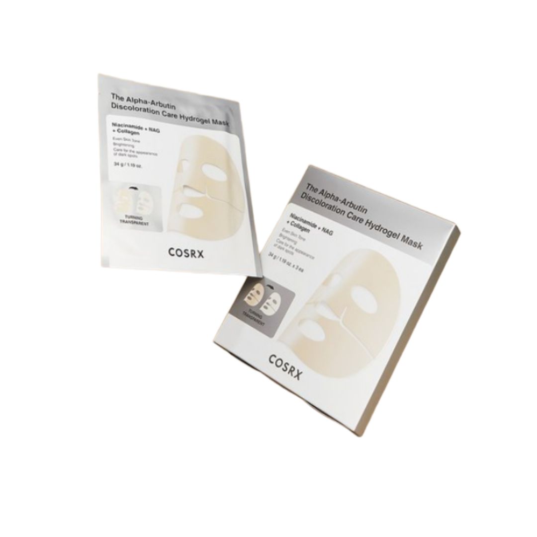 

COSRX The Alpha-Arbutin Discoloration Care Hydrogel Mask Brightening Dark Spot Care 3pcs
