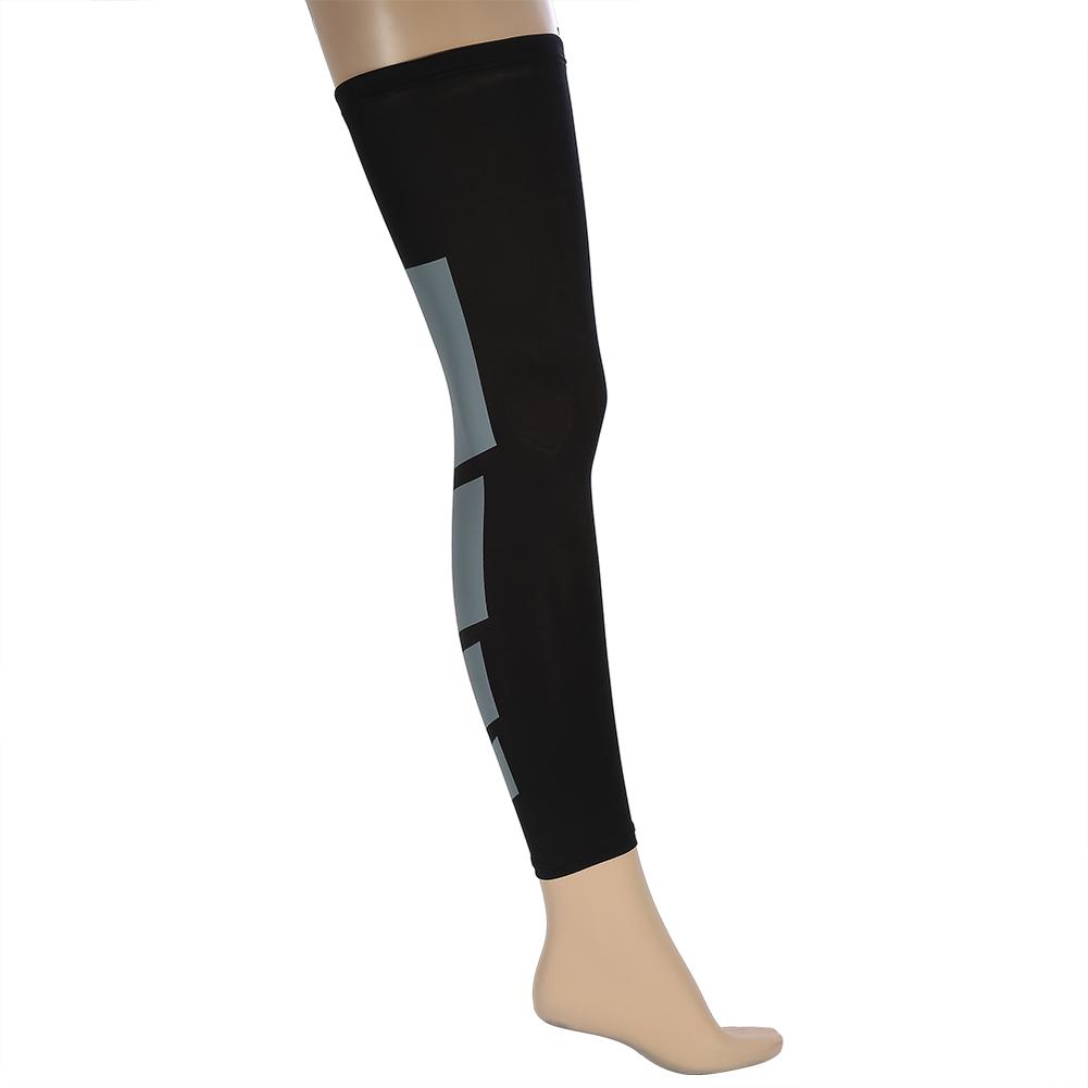 

Эластичная компрессия ног, длинный рукав, поддержка икры, бандаж, подходит для мужчин и женщин (черный Л)