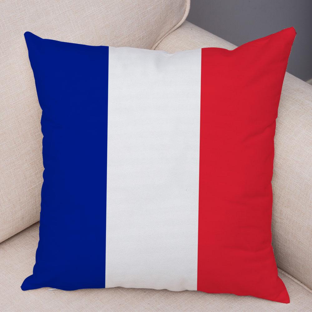 Style National Flag Cushion Cover for Sofa Home Car Decor Geometric Print Pillowcase Super Soft Plush Pillow Case Xcm