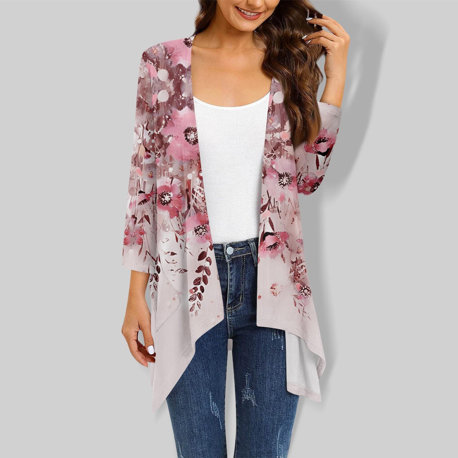 Женский кардиган с рукавом 3/4 и принтом — фото 9