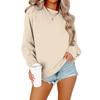 Women Winter Tops Women's Long Sleeve Sweatshirt Casual Crewneck Loose Fit Pollover Fleece Tops