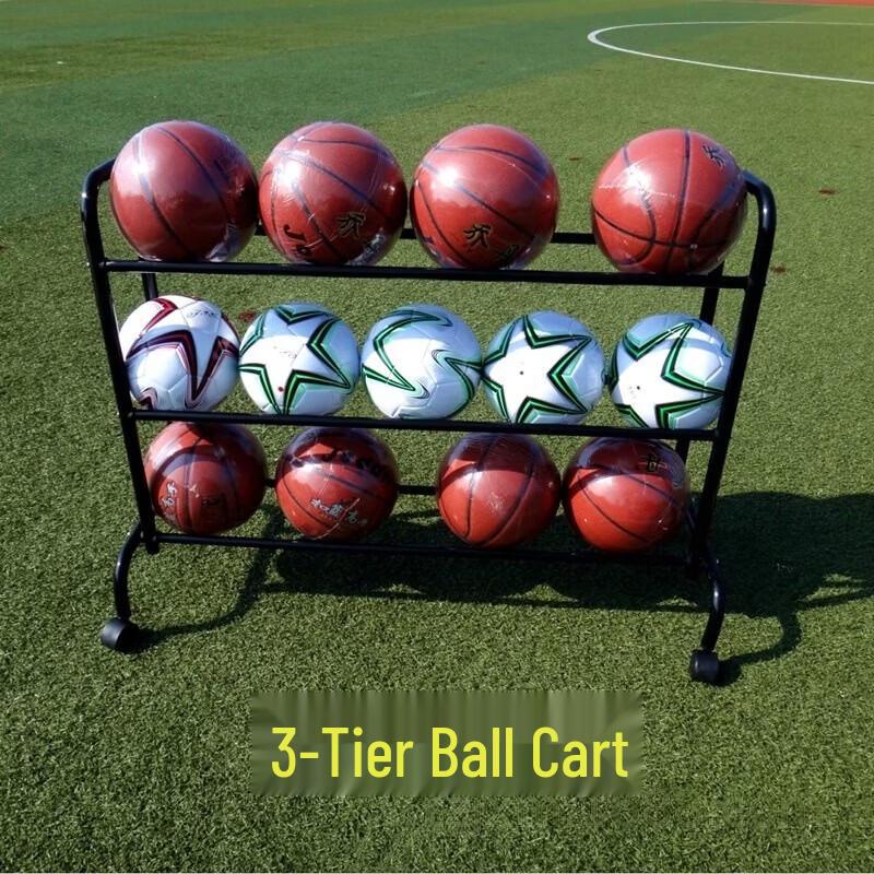 WEZHO 3-Layer Basketball Training Ball Cart