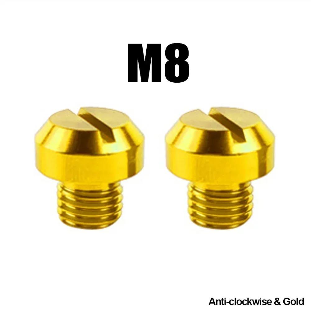 2 Pcs Motorcycle CNC Aluminum M10 X 1.25 Rear View Mirror Hole Plugs Screws Rearview Mirror Holder Anti-Rust
