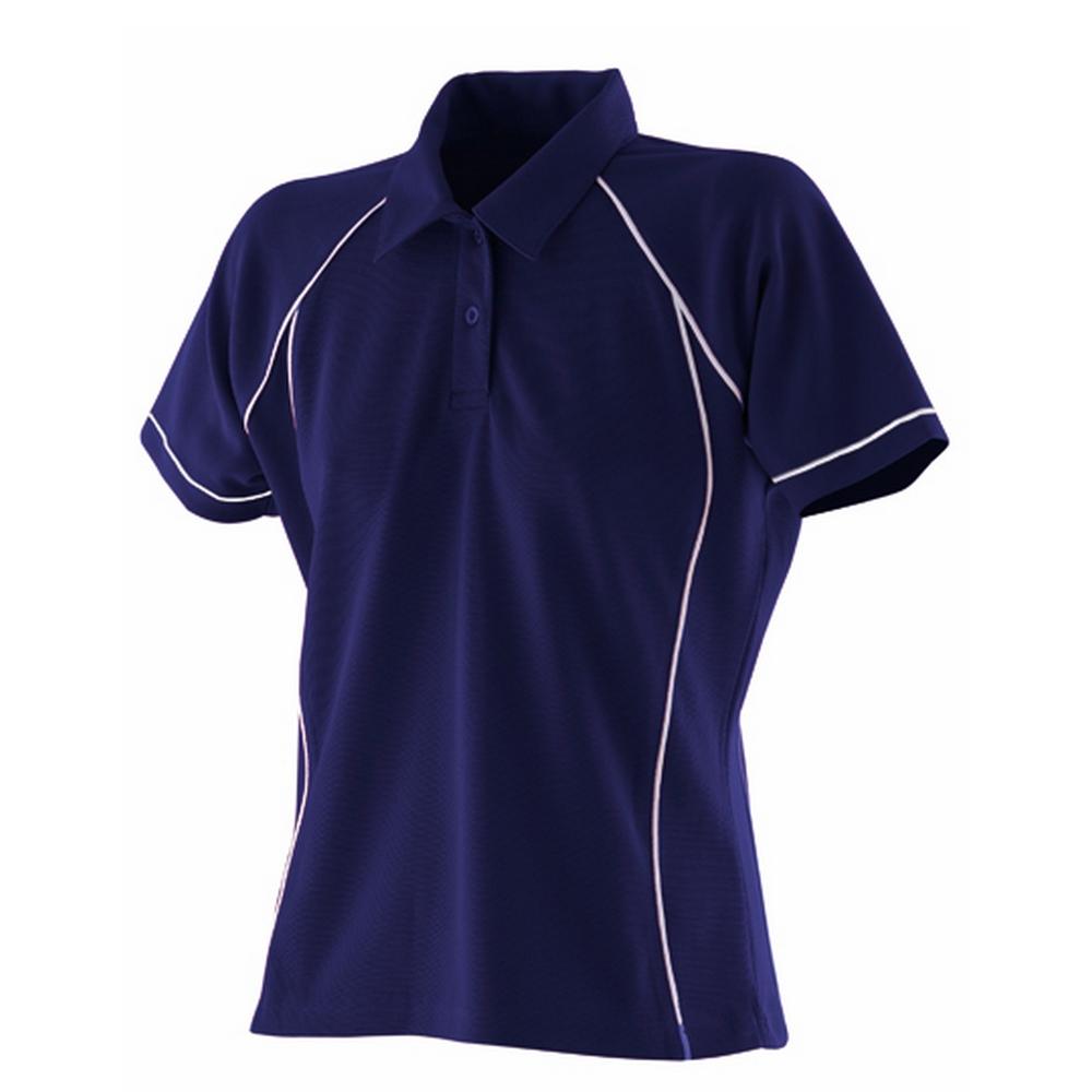 Finden & Hales Womens/Ladies Performance Piped Polo Shirt