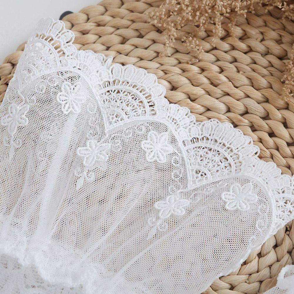 Flower Elastic Sleeve Cuffs Pleated Horn Cuffs Decoration Cute Lace Fake Cuffs Photo Prop