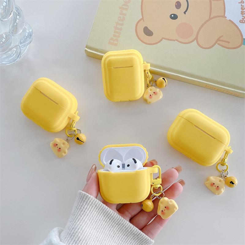 Simple cheese bell for AirPods 1 generation protective case 1 generation 1 generation pro1 apple bluetooth headset case niche