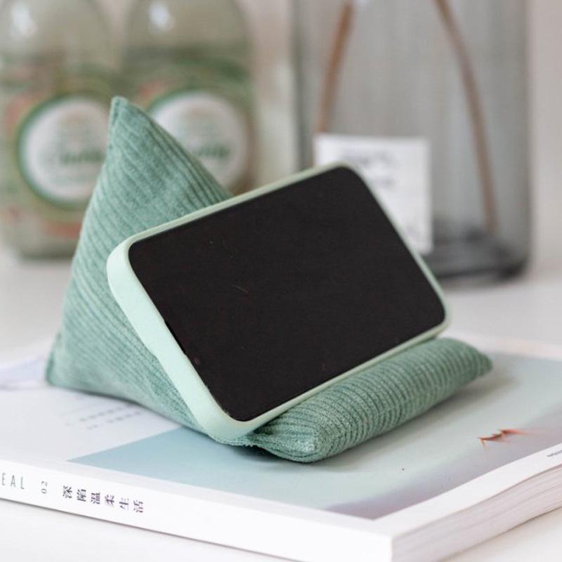 

1pc Phone Stand Pillow,Solid Color Creative Mini Office Cushion Holder for Smartphone-Desk Organizer,Compact Pillow,Nonslip Base