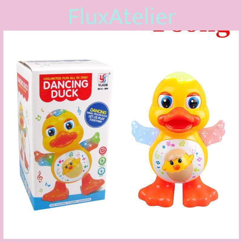 Singing Dancing Cartoon Duckling Electric Light Music Kids Toys Christmas Gifts