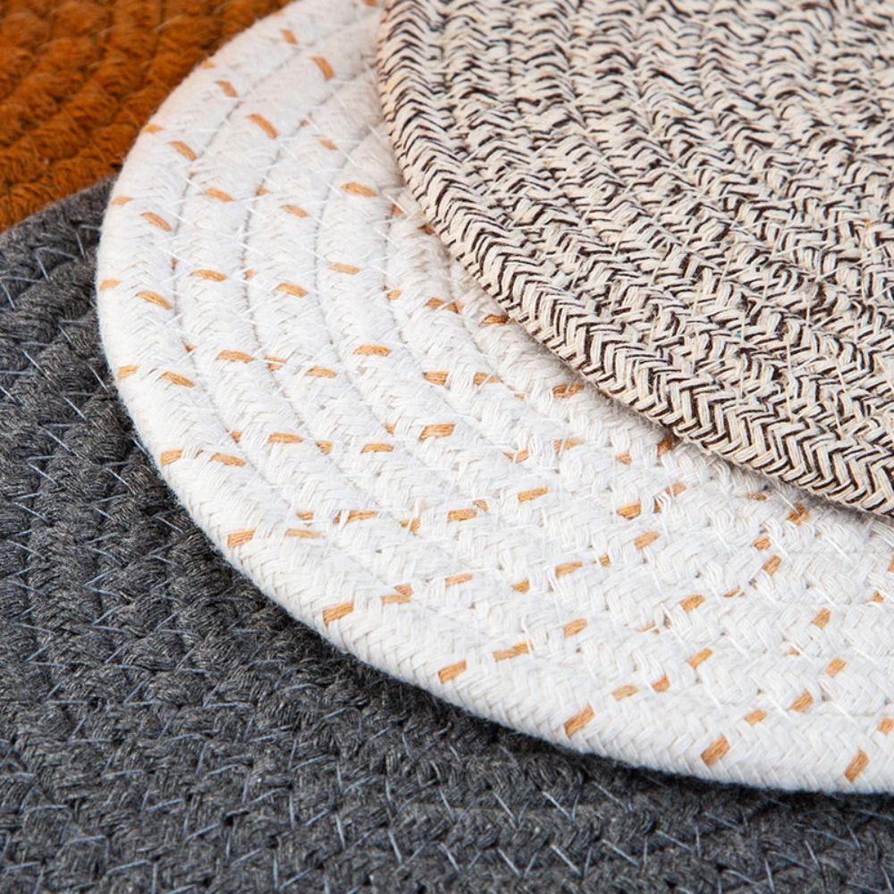 4 Stück 18-33cm Untersetzer für heiße Gerichte Große gewebte Topflappen Getränkeuntersetzer Arbeitsplattenschutz