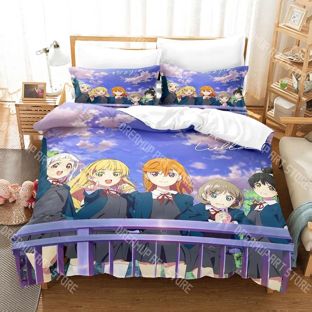 3D Print Anime Love Live! Bedding Set Cartoon Anime three-piece set Adult Kid Bedroom Duvetcover Sets