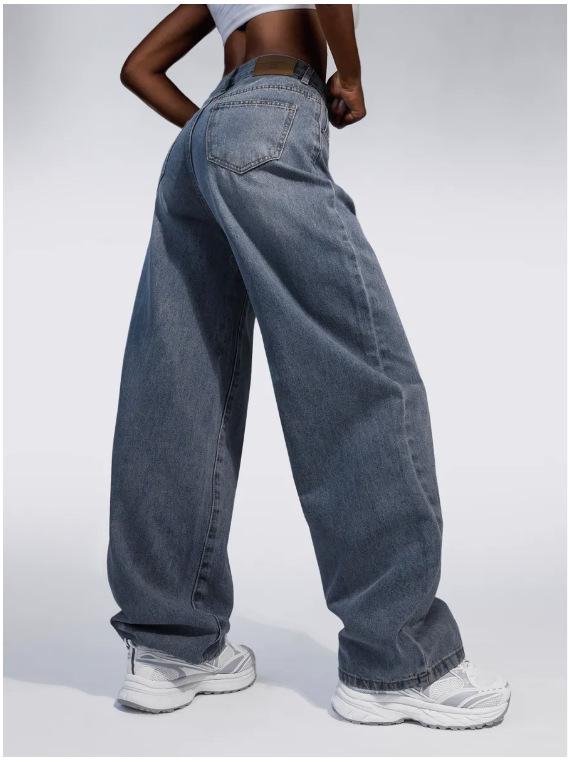 2025 Women's Autumn Wide-Leg Jeans - Cross-Border Style
