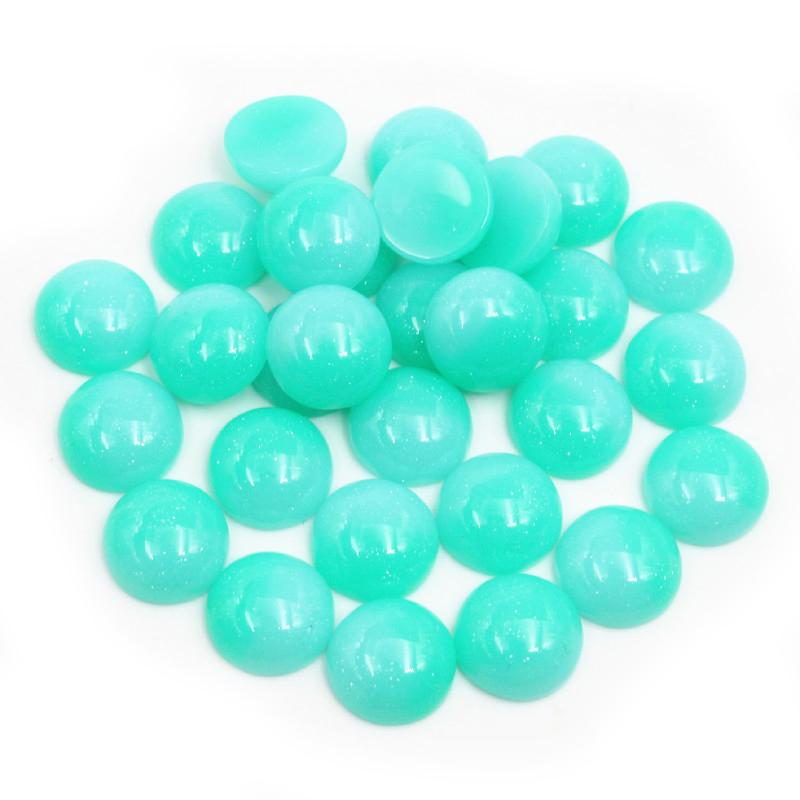 New Fashion 40pcs 12mm Mix Colorful Candy Color Crystal jelly series Flat back Resin Cabochons Cameo