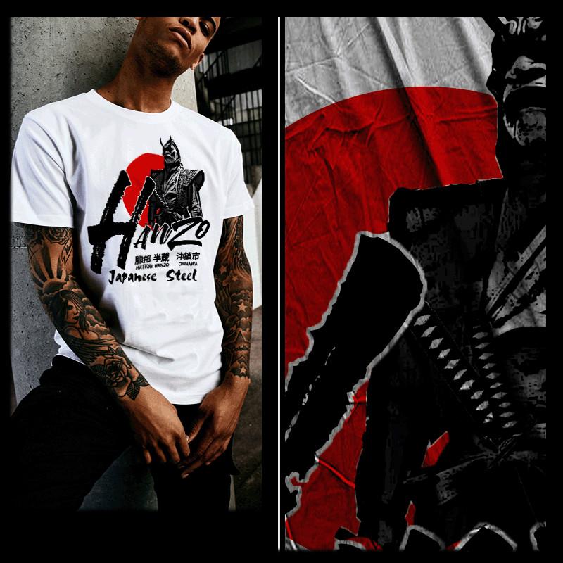 

Samurai t-shirt Japanese Ronin kanji warrior katana Bushido code swordsman L
