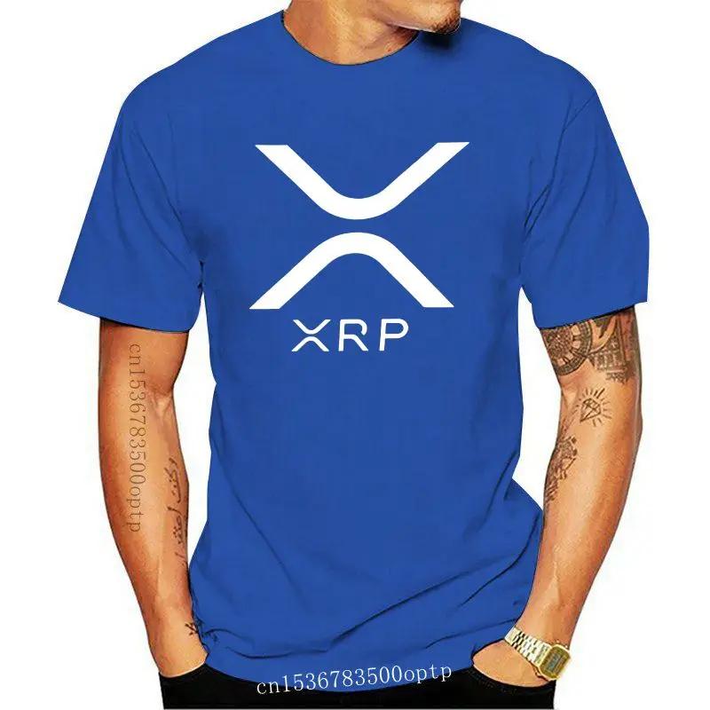 100% Cotton O-neck Custom Printed Men T Shirt Ripple XRP New Logo Crypto Currency Bitcoin Hodl T-Shirt Top Tee Plus Size