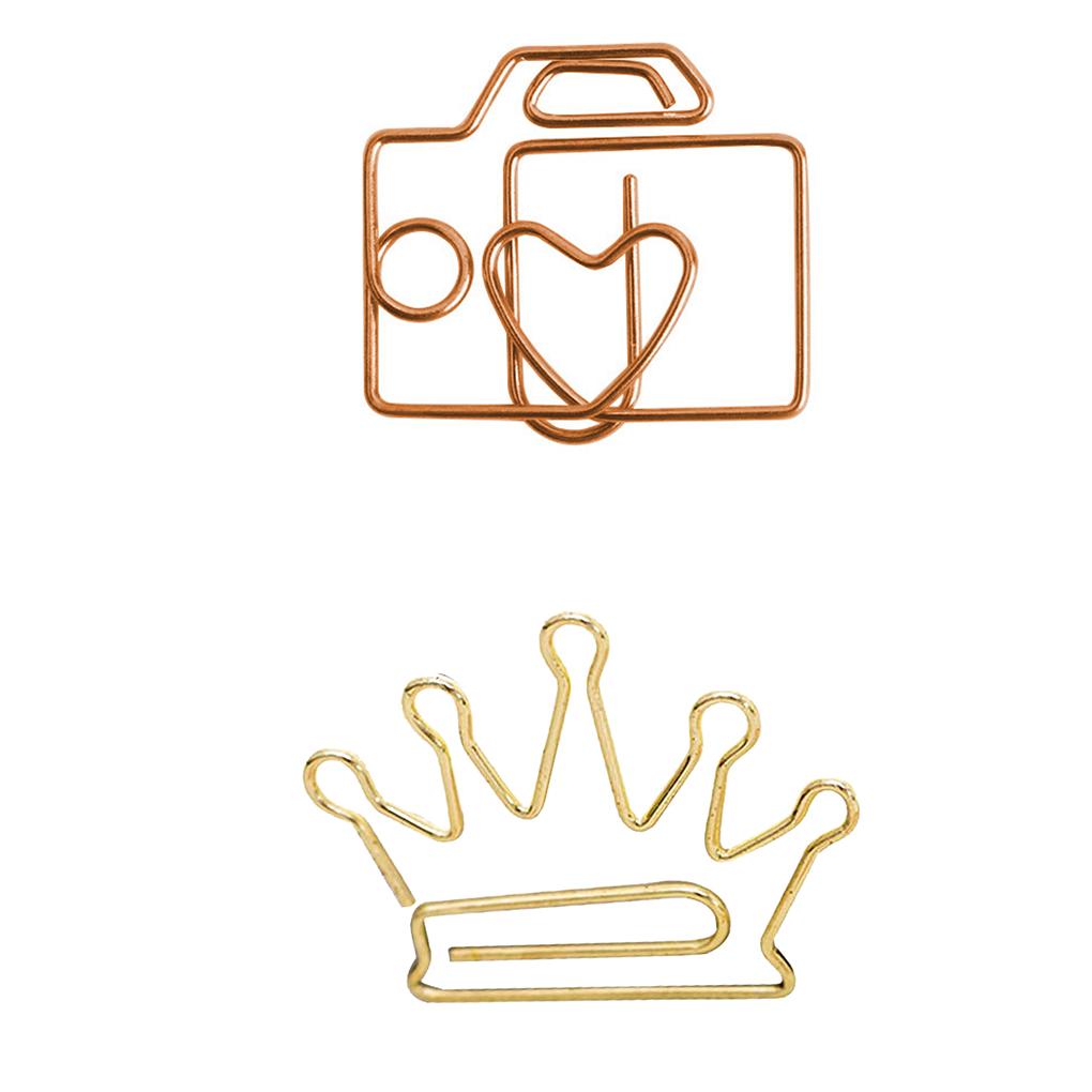 Delicacy Cartoon Rose Gold Paper Clip Bookmark Memo Clips Office Supplies