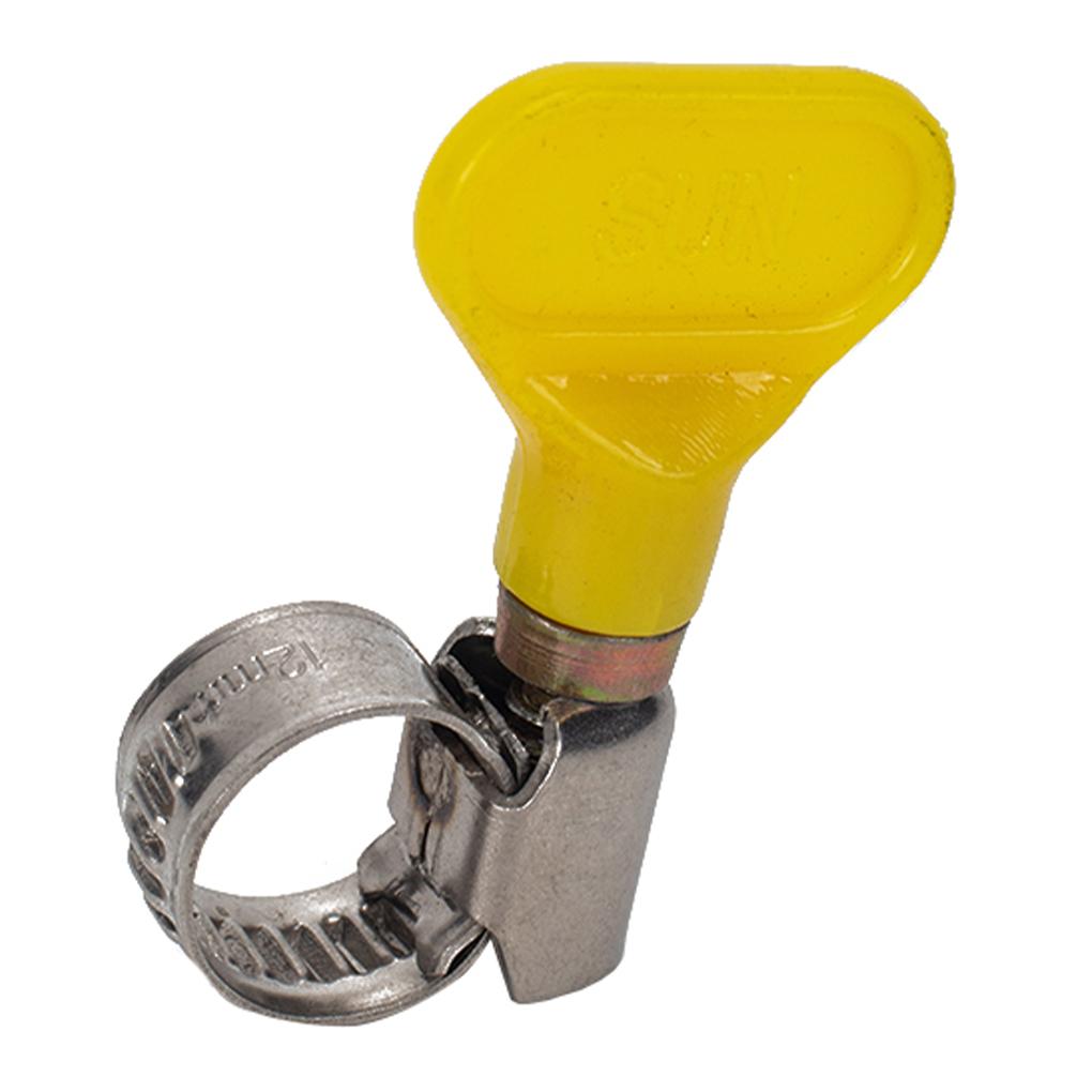 20pcs Clamp Key Type Hose Clamp Garden Fuel Line Adjustable Stainless Butterfly Hose Clam