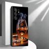 Cigar Whiskey Ice Drink Soft Phone Case for Samsung Galaxy S26 S25 Edge S24 Ultra S23 Plus S22 S21 FE S20 Black Cover Back Shell