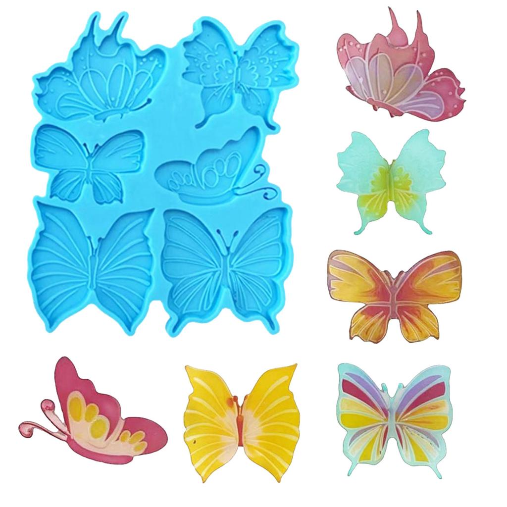 Vielseitige Harzgussform Halskettenanhängerform Schmetterlingsförmige Epoxidformen Perfekt zum Herstellen von Schmuck Schlüsselanhängern