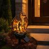 Scultura Fantasy per Giardino con Drago Luminoso Lampada Solare da Giardino Statua Gotica Medievale da Esterno Lampada Impermeabile Idee Regalo per Amanti Resina per Patio