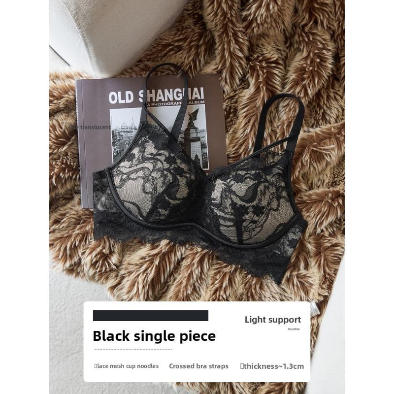 Lady Summer New Style Beauty Bosom Thin Belt Sexy Lace Small Bosom Gathers Underwear