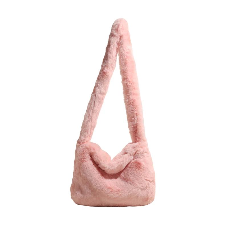 

Осенне-зимняя сумка через плечо, новая женская плюшевая вместительная универсальная дорожная сумка через плечо