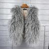 Autumn Winter Eco-Friendly Fur Women's Vest Artificial Fur Lamb Wool Warm Sleeveless Coat Clothing