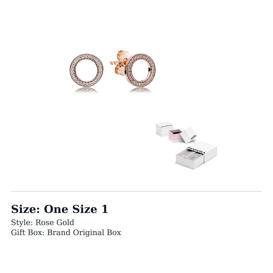 Pandora Earrings Women`s 280585CZ One Size