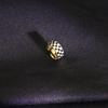 Women's High-End Design Black & White Checkerboard Ring, 14K Gold & Titanium Steel.