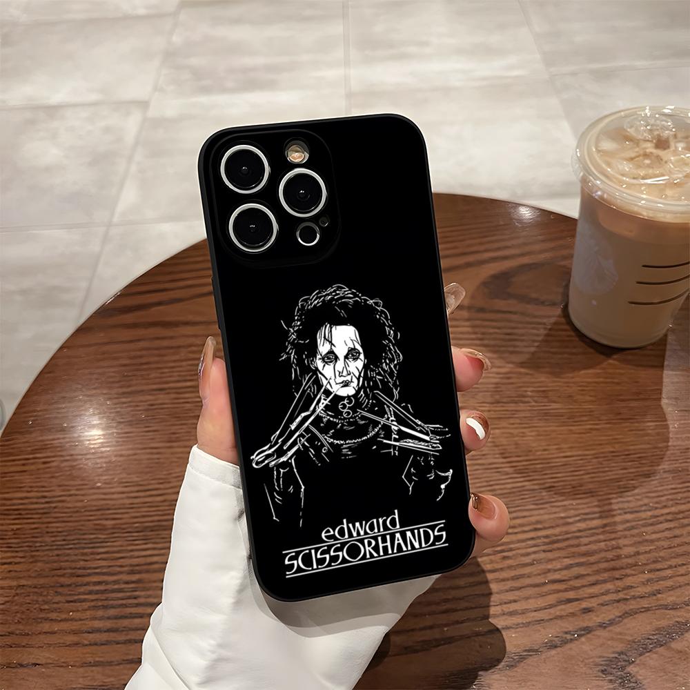 E-Edward Scissorhands Phone Case For 17 Pro Max Iphone 14 Pro Max 12 16 15 13 Pro 11 Xr X Xs 8 7 Plus Back Cover