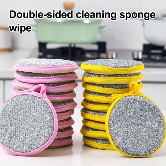 5/10/20Pcs Dishwashing Sponge Good Absorption Performance No Scratches Double-Sided Design Food Residue Cleaner