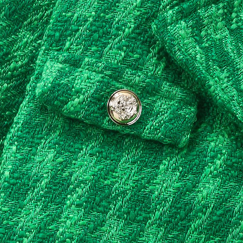 3-teiliges Herbst-Outfit für Mädchen, 4 Jahre, 5 Jahre, 6 Jahre, 7 Jahre, Langarm-Knopfmantel, plissierter karierter Rock, Hut-Set