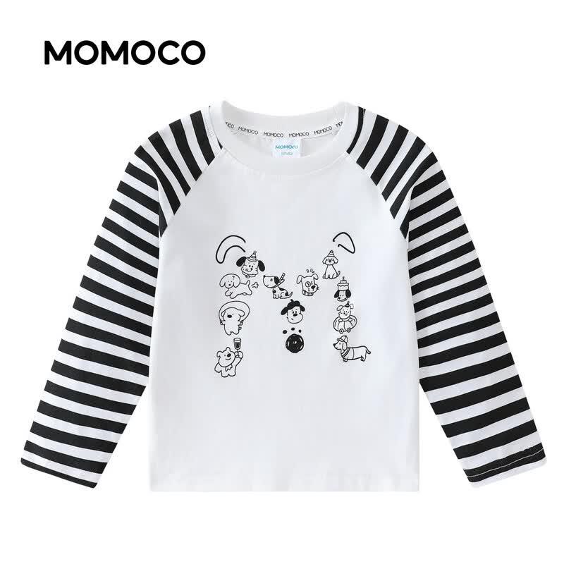 MOMOCO Boys' Colorblock Raglan Long Sleeve T-Shirt
