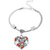 Exquisite Family Members Inlaid Colorful Rhinestone Love Heart Bracelet Gift For Loved Ones