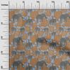 oneOone Cotton Flex Brown Fabric Animal Quilting Supplies Print Sewing Fabric by The Yard 40 Inch