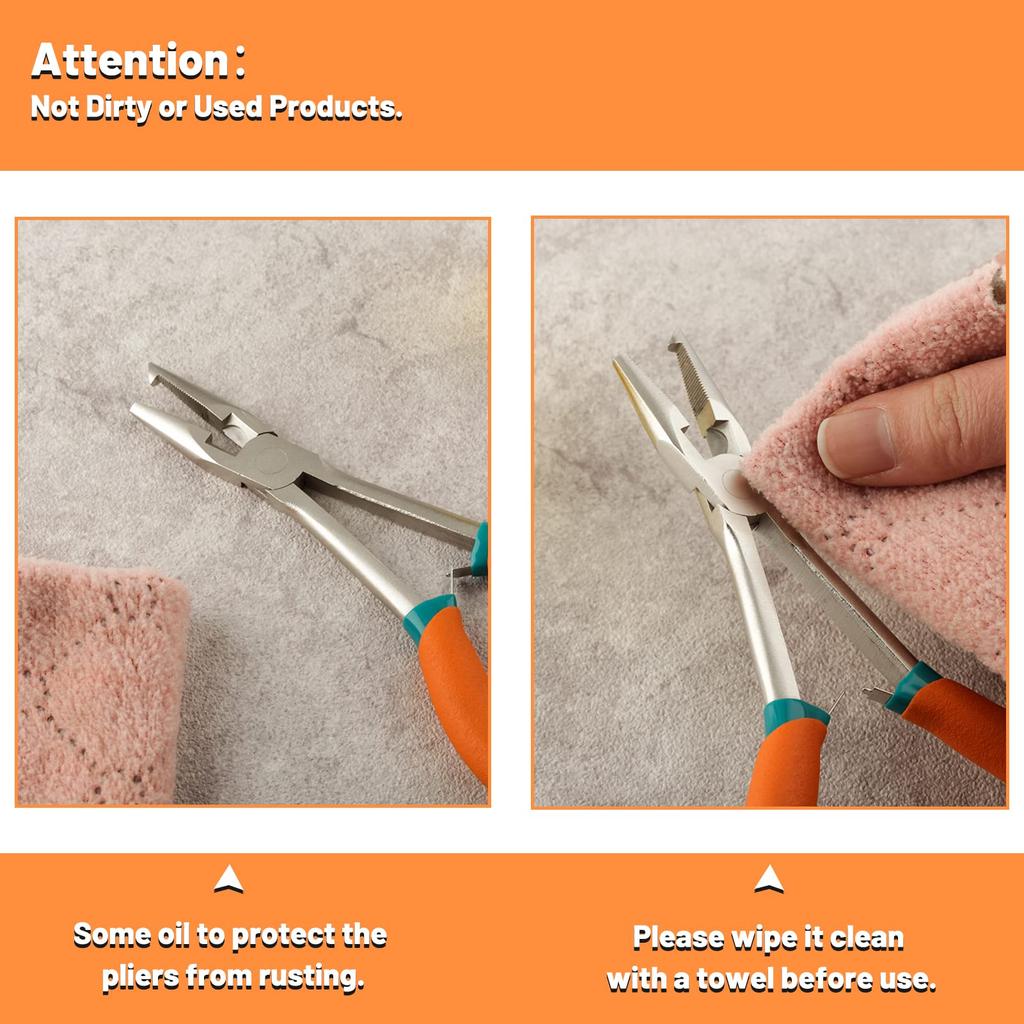 SPEEDWOX Split Ring Split Ring Mini Long Nose Long Reach Micro Long Nose Long Fishing Wire Craft Pliers with Cutting Serrated and Miniature Cutting