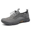 Men's shoes summer outdoor hiking off-road sports shoes fly-woven shoes low-top hollow ventilation hole mesh running shoes