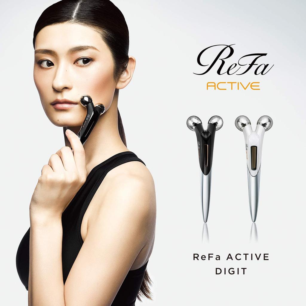 MTG ReFa Active Digit Facial Roller Manufacturer (Black) [Genuine Product]