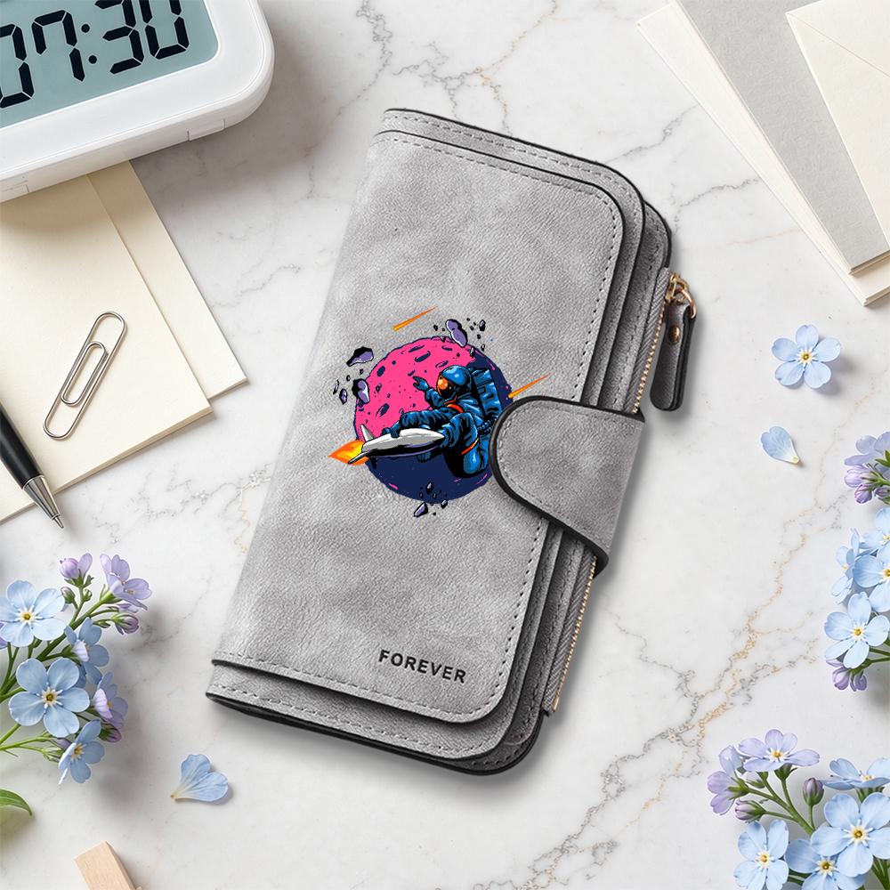 Space Astronaut Pattern Fashion Wallet