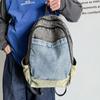 Schoolbag Japanese Vintage Denim Backpack Women's Large Capacity Lightweight Outdoor Travel Backpack Student Class Commuter School Bag