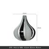 Black White Ink High End Big Belly Small Mouth Glass Vase Home Decor Living Room Flower Vase