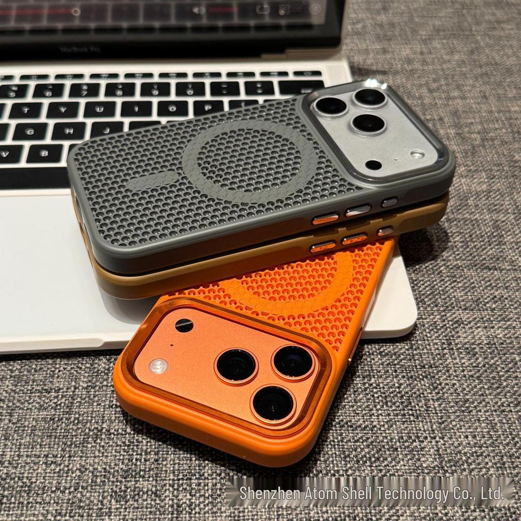 iPhone 17 Pro Max Honeycomb Heat Dissipation Magnetic Case - Drop-Proof Summer Edition