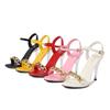 Fashion 11CM transparent metal buckle high-heeled shoes with thick and ultra-high heels and waterproof platform high sandals
