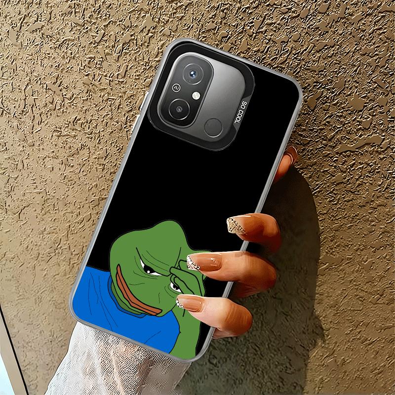 Funny Sad Forg P-Pepe Meme Shockproof Phone Case for Xiaomi Poco X7 X6 X5 X3 Pro F7 Ultra M8 Redmi 15C 15 14C 13C 12C 10C 13 12