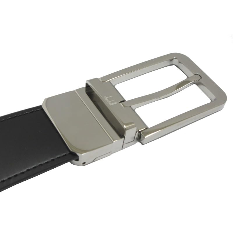 [Dunhill] Men's Belt 26R4T32MD001 35MM TG REED PDP DSPSG LTR, BLACK, 42 [Reversible][Adjustable Size] [Used]