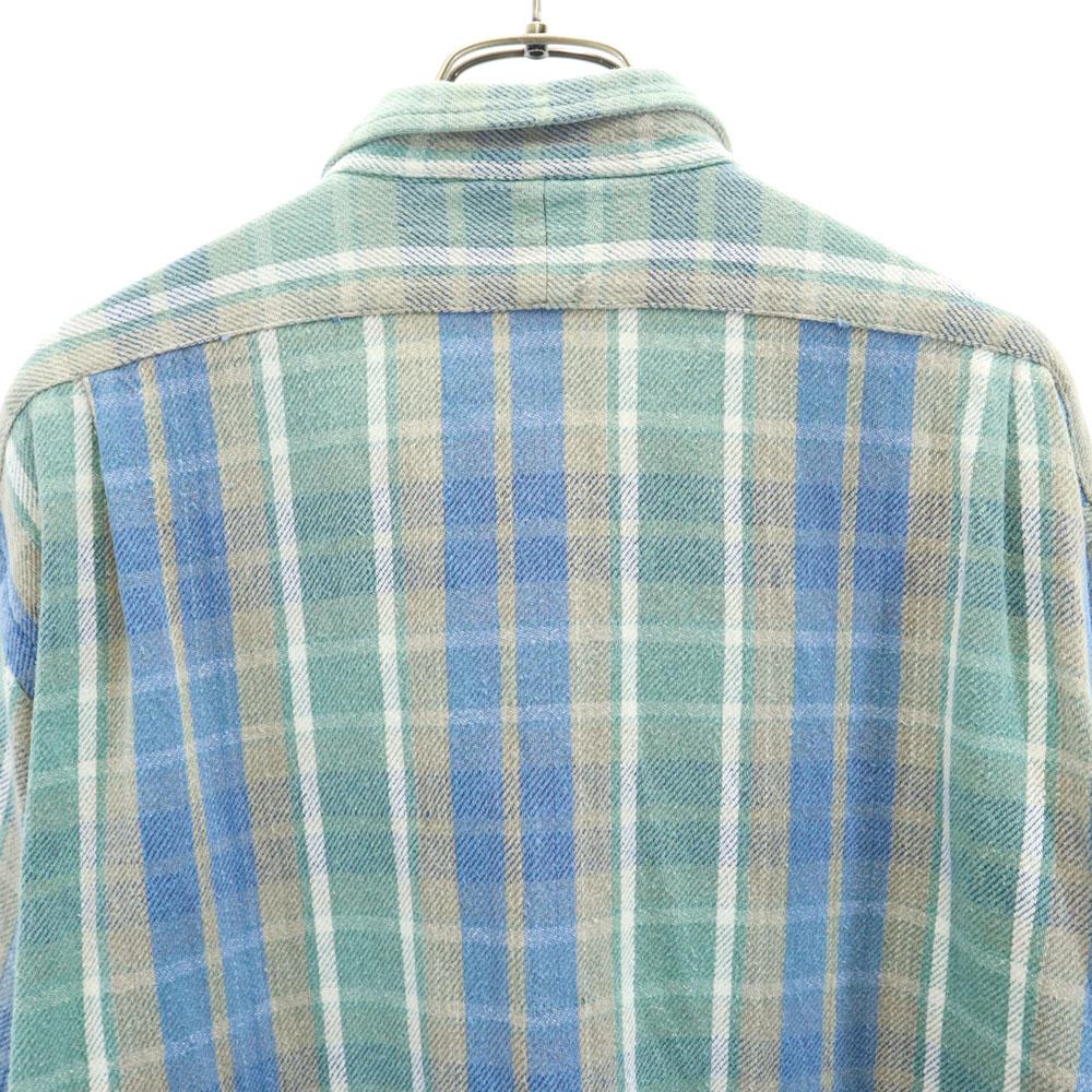 RRL 90s Initial Tag Red 3 Stars Old Check Pattern Long Sleeve Flannel Shirt Men's Used