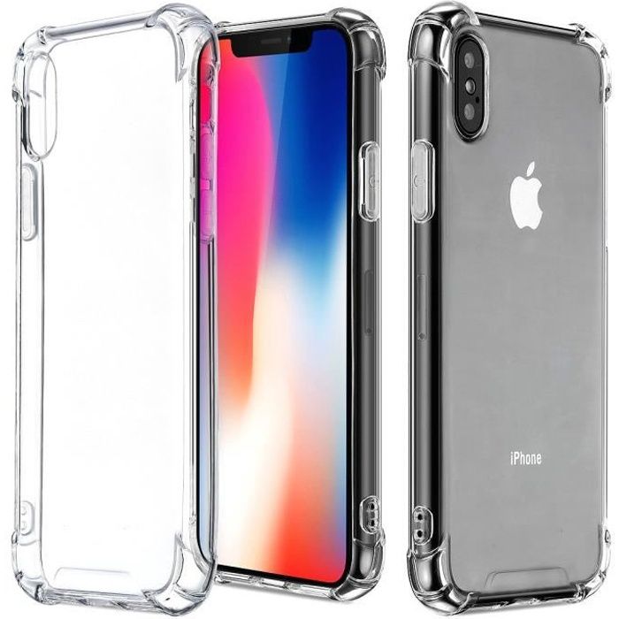 Coque iPhone X - Okmall - Modèle Transparent - Souple - TPU - Protection 360°