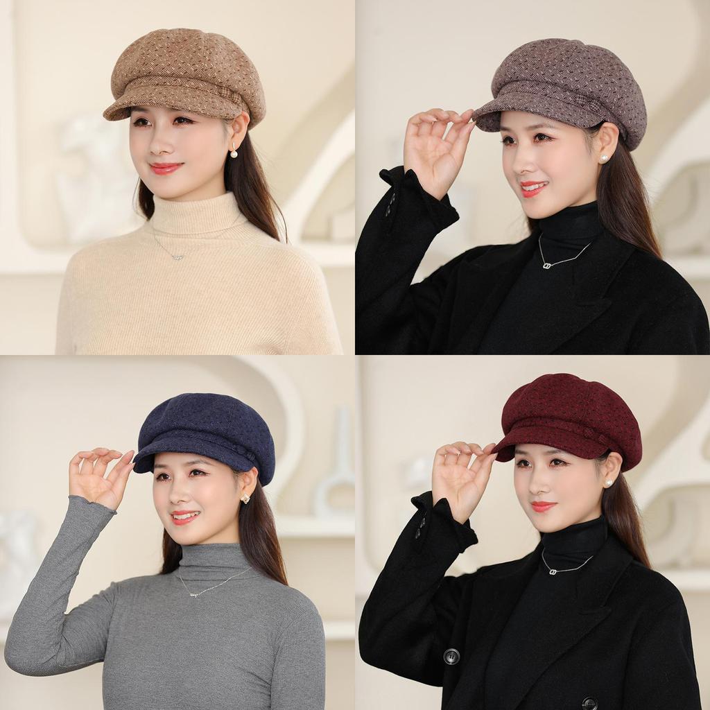 Winter Warm Outdoor Beret Hat For Grandmothers With Versatile Design For Daily Use