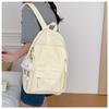 Schoolbag1011 New European and American Retro PU Backpack, Male and Female Students Versatile Solid Color Schoolbag, Premium Commuter Backpack